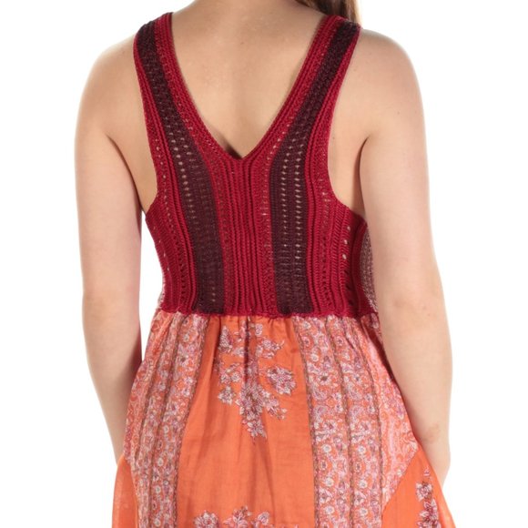 Free People Katies Crochet Top Fit Flare Mini Dres - Picture 2 of 7